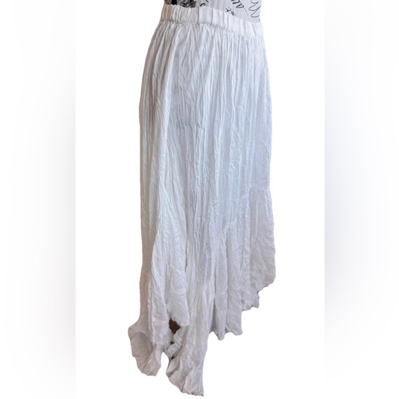 Free People Clover Handkerchief Festival Boho White Hem Maxi Skirt Women’s XS - Picture 4 of 8